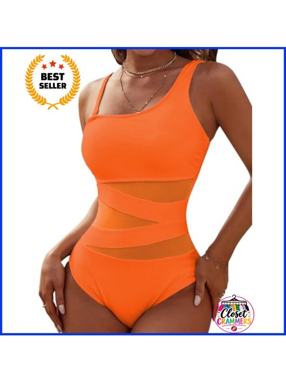 One Piece One Shoulder Swimsuit Mesh Cutout Cheeky Bathing Suit Backless
